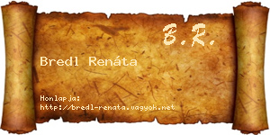 Bredl Renáta névjegykártya